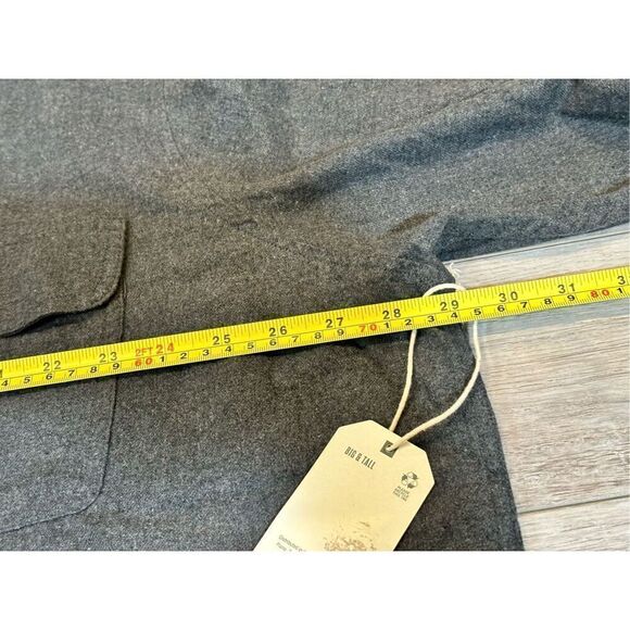 Mutual Weave big and tall men’s long sleeve gray button up shirt, size 2X - Picture 11 of 12